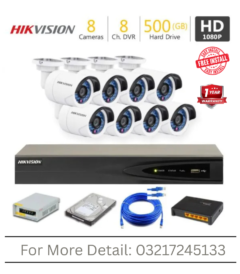 8 HD CCTV Camera Package HIKVISION with DVR and Night Vision