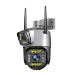 Dual Lens Smart WiFi CCTV Outdoor Security Camera with Night Vision