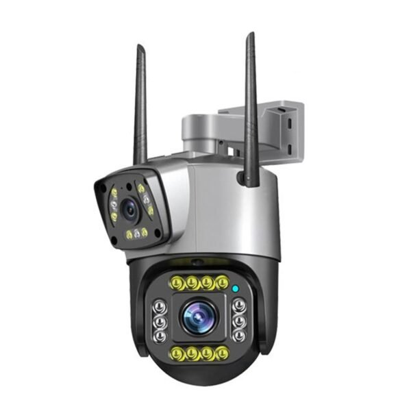 Dual Lens Smart WiFi CCTV Outdoor Security Camera with Night Vision