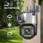 Dual Lens Smart WiFi CCTV Camera 360° Outdoor Security Camera with Night Vision & Two-Way Audio - Image 2