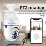 WiFi Bulb Camera 1080P Full HD PTZ 360° Rotate Day & Night Vision Smart Security Camera